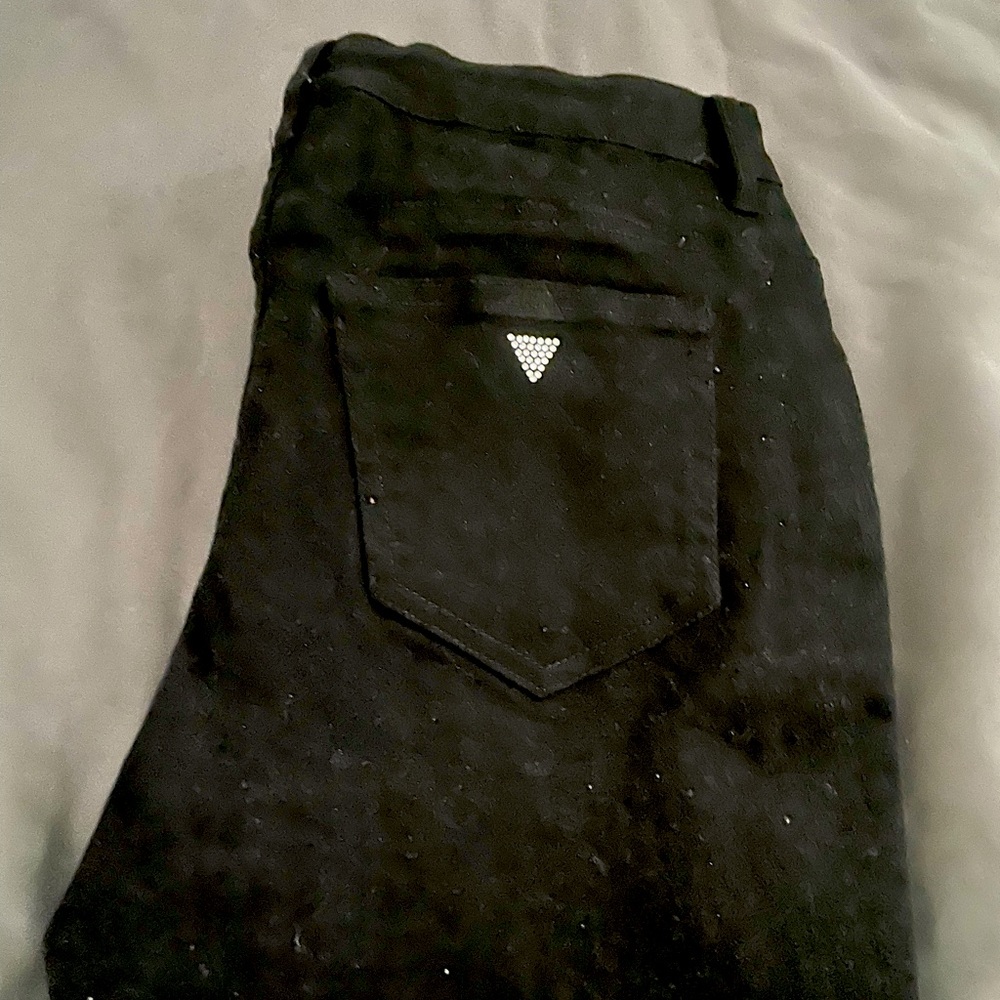 Girls Guess jeans with laced up sides